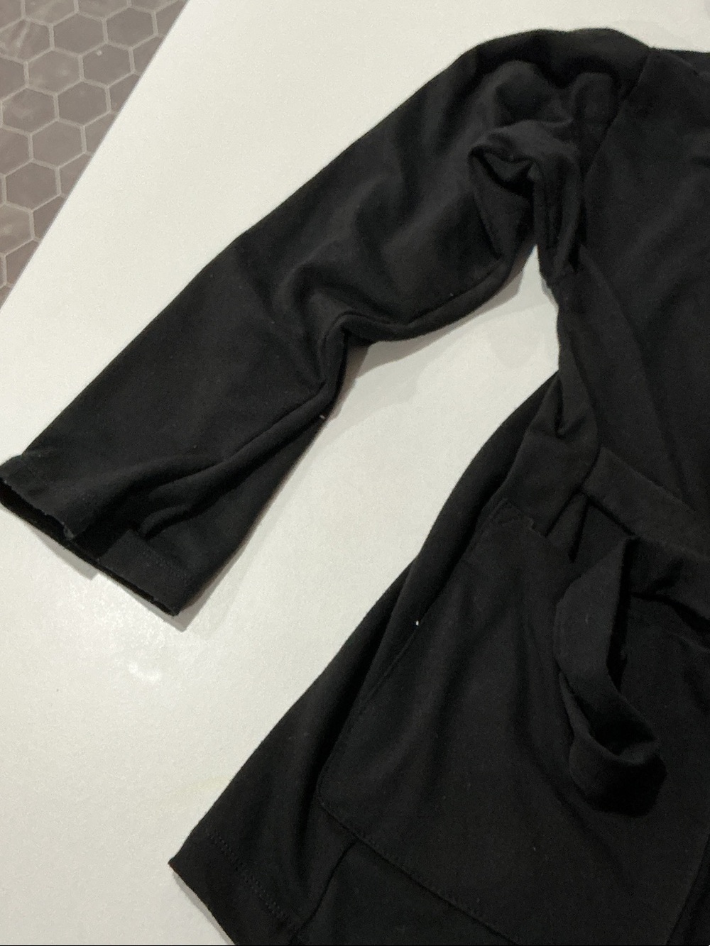 Jones New York Black Hooded Wrap Cardigan - Picture 6 of 14